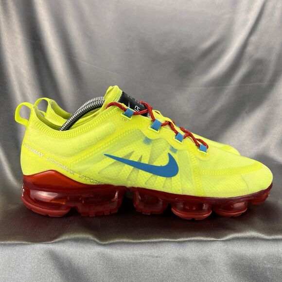 Nike‎ By You Custom Air Vapormax 2019 BQ8775-991 Men’s 10.5 Neon Yellow Red RARE - Picture 3 of 17